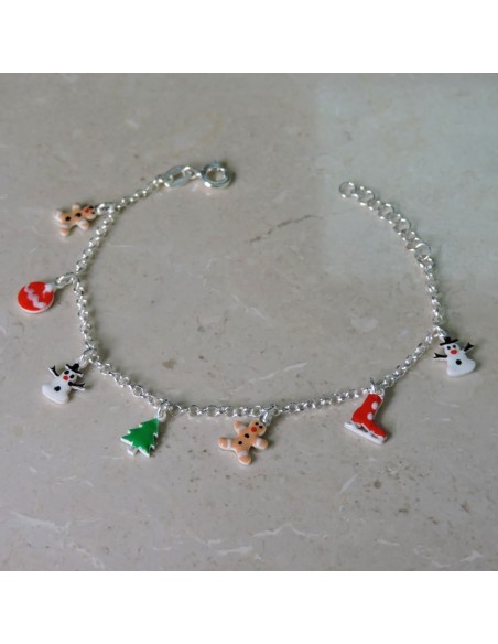 Sterlingsilber Weihnachtsarmband 