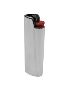 Sterling Silver Vertical Lines Lighter Holder 2