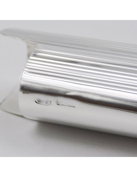 Sterling Silver Lighter Holder Vertical Lines