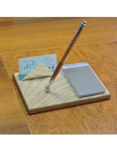 Set Block Notes Penna Porta Biglietti in Argento Base... 2
