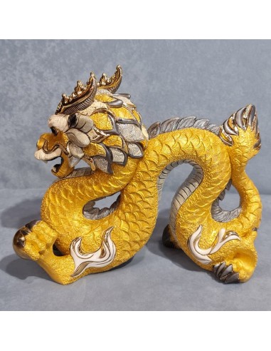 Dragone Cinese Scultura in Ceramica Artistica...