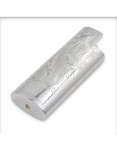 Sterling Silver Lighter Holder Flowers Pattern 2