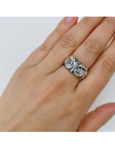 Eulenring aus 925er Sterlingsilber 2