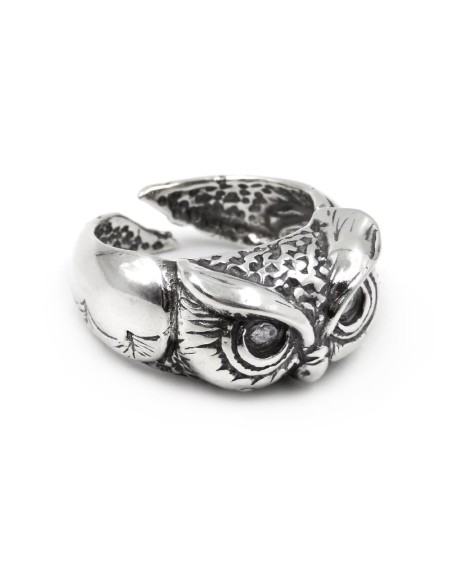 Eulenring aus 925er Sterlingsilber