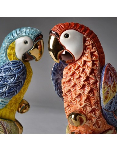 Red Parrot Artistic Ceramic Sculpture 