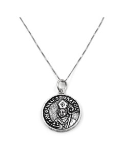Collana con Medaglia San Gennaro in Argento 