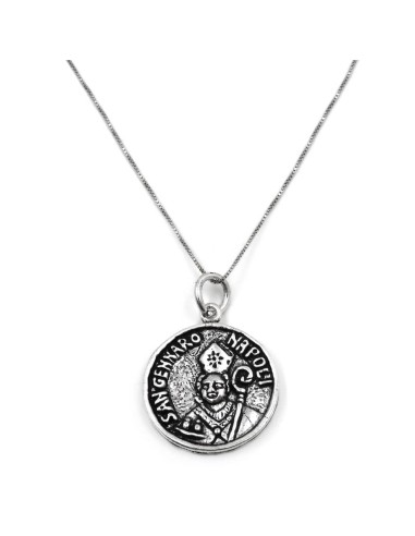 Collana con Medaglia San Gennaro in Argento 