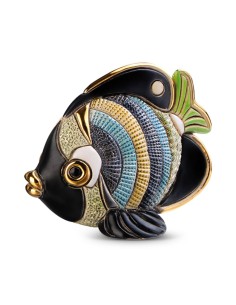 Pesce Farfalla Baby Scultura in Ceramica 