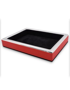 Taschenentleerer aus 925er Sterlingsilber und Rotem Leder