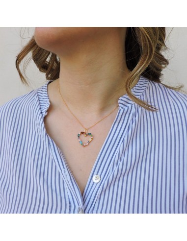 Gold Plated Sterling Silver Heart Necklace with...