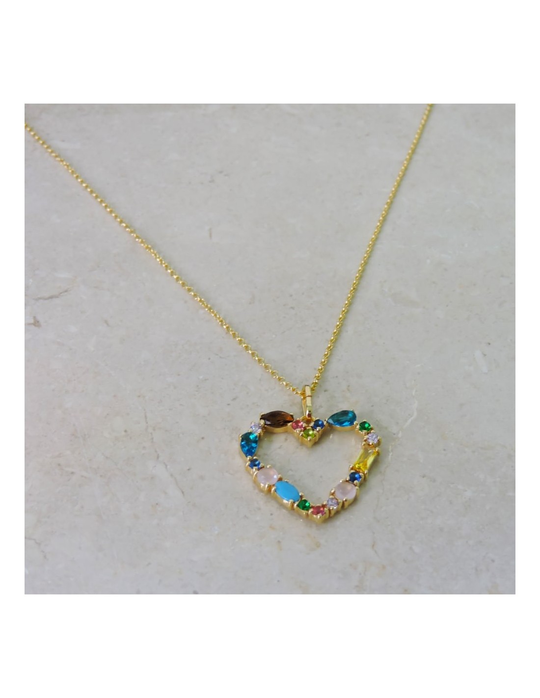 Collana Donna Con Pietra Di Malachite Naturale – Ciondolo In Argento 925 Placcato Oro 14K – Gioiello Energetico Regalo