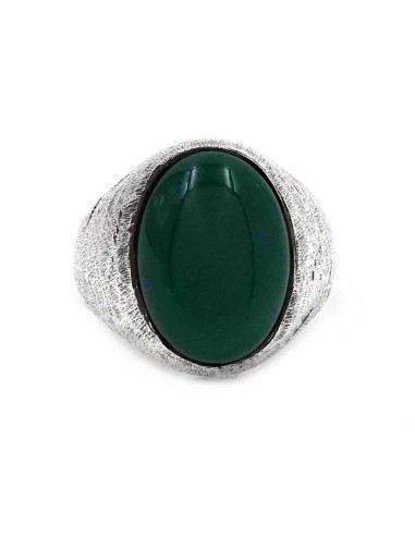 Anello in Argento 925 Spazzolato con Pietra...