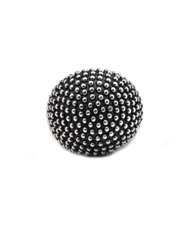 925er Sterlingsilber Gepunkteter Runder Ring