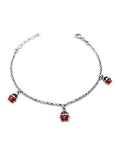 Sterling Silver Ladybug Bracelet 