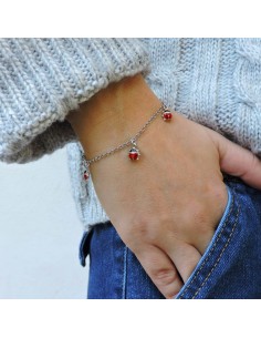 Sterling Silver Ladybug Bracelet  2