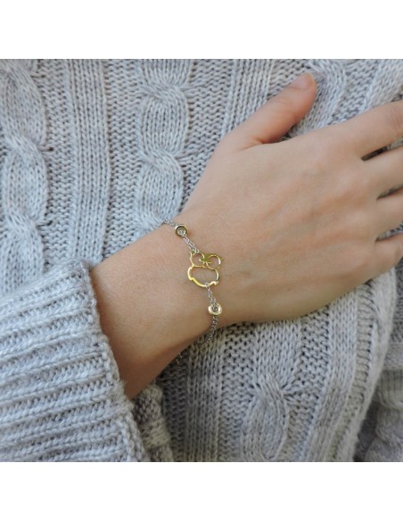 Gold Plated Sterling Silver Owl Bracelet