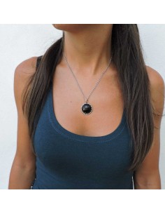Collana con Medaglia in Argento 925 e Pietra Onice 2