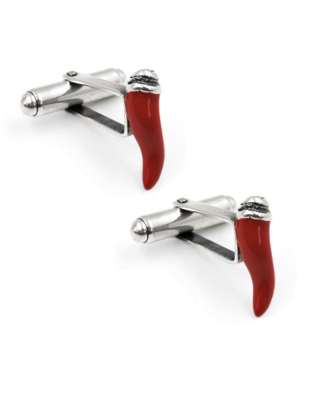 Sterling Silver Lucky Horn Cufflinks 