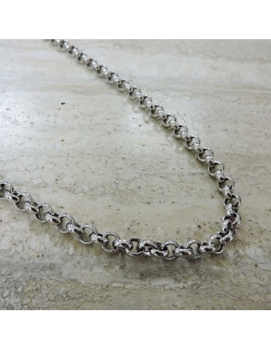 925 Sterling Silver Thick Rolo Necklace 