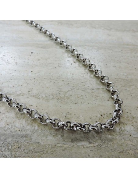 Dicke Rolo-Halskette aus 925er Sterlingsilber