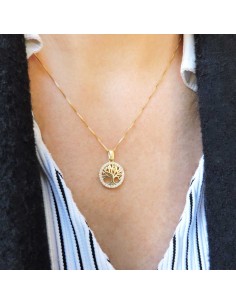 Collana Albero della Vita in Argento Placcato Oro e... 2