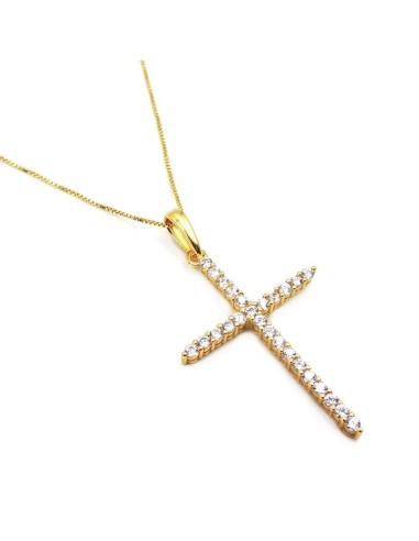Gold Plated Sterling Silver Cross Pendant...