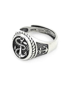 925 Sterling Silver Anchor Ring 