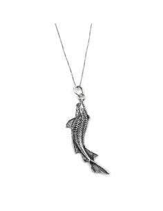 Sterlingsilber Halskette mit Stör-Anhänger