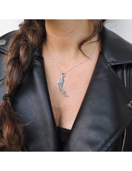 Collana Ciondolo Storione in Argento
