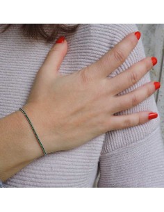 Bracciale Tennis Mini in Argento 925 con Zirconi Verdi 2