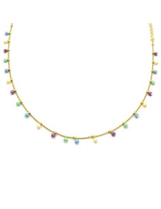 Gold Plated 925 Sterling Silver Necklace with Enamelled...