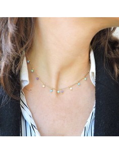 Gold Plated 925 Sterling Silver Necklace with Enamelled... 2