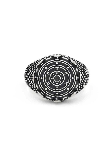 Labyrinthring aus 925er Sterlingsilber