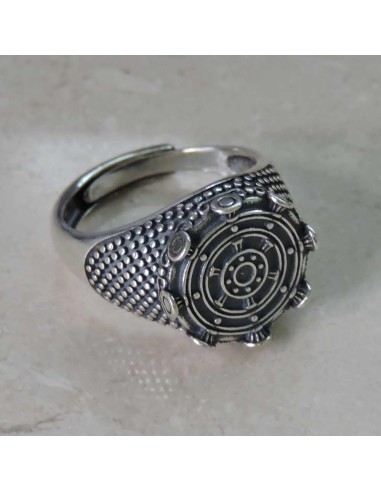 Labyrinthring aus 925er Sterlingsilber