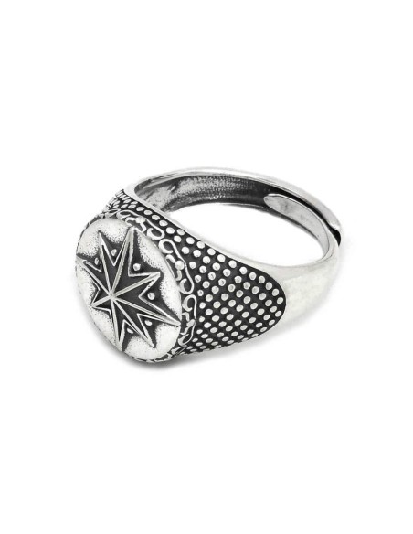 925 Sterling Silver Wind Rose Ring 