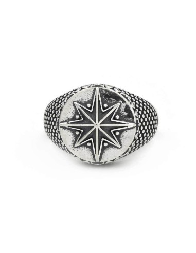 Windrosenring aus 925er Sterlingsilber