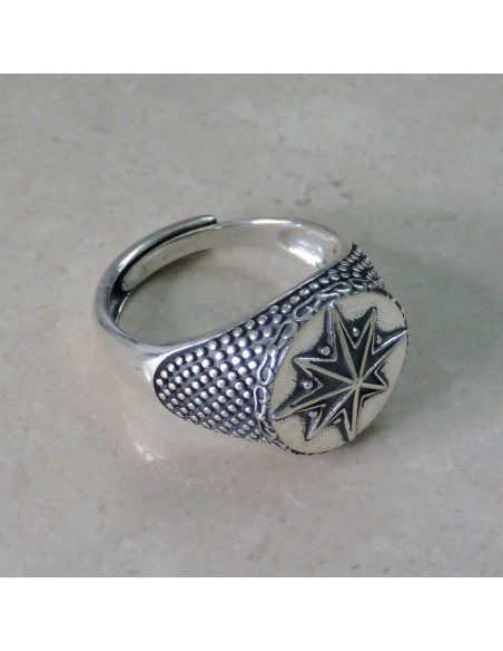 Anello Rosa dei Venti in Argento 925 