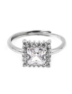 925 Sterling Silver Ring with Square Stone