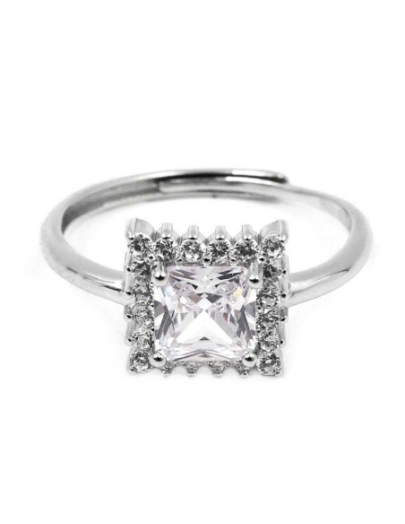 925 Sterling Silver Ring with Square Stone