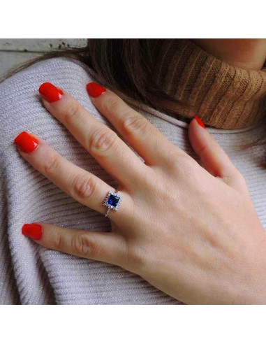 925 Sterling Silver Ring with Square Stone