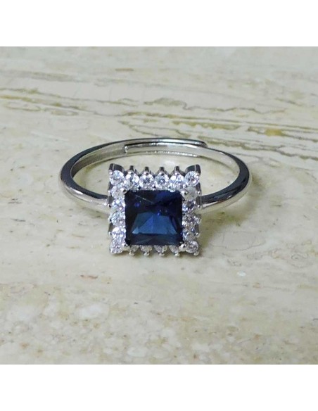 925 Sterling Silver Ring with Square Stone