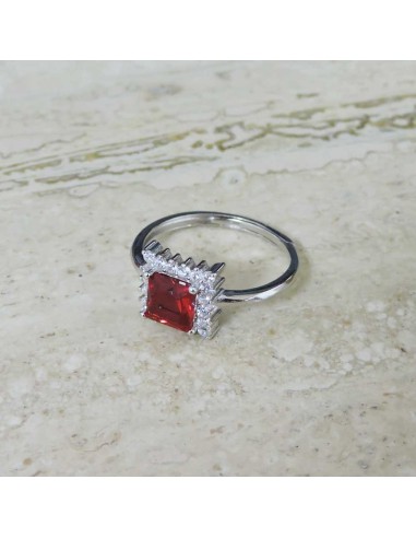 925 Sterling Silver Ring with Square Stone