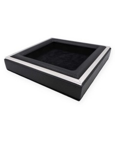 Vuotatasche in Argento Sterling 925 e Vera Pelle Nera