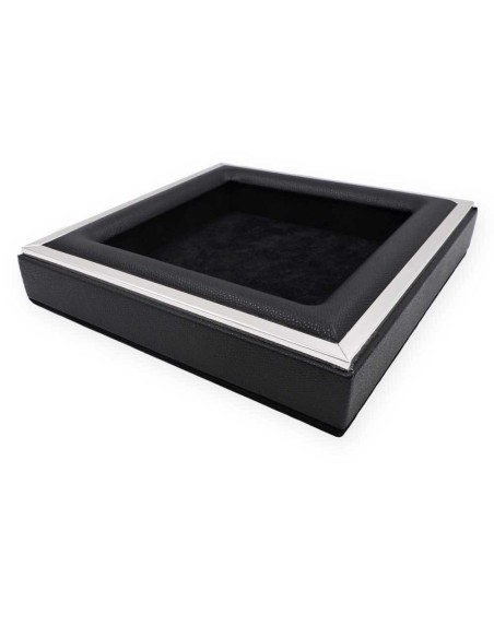 Vuotatasche in Argento Sterling 925 e Vera Pelle Nera