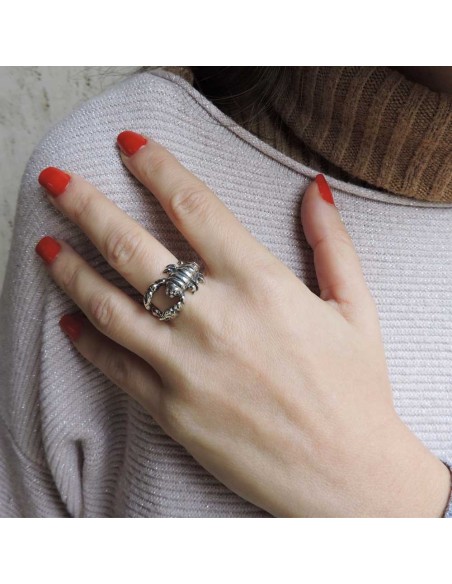925 Sterling Silver Scorpion Ring 