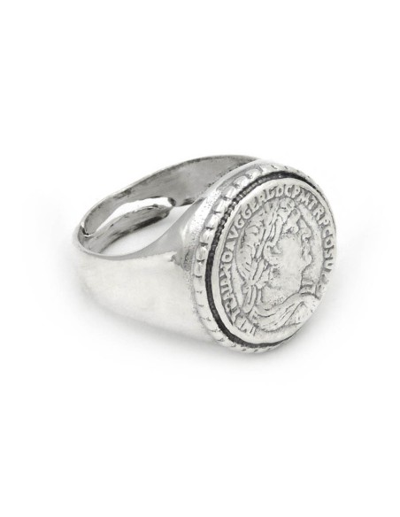 Roman Sestertius Coin Sterling Silver Ring 
