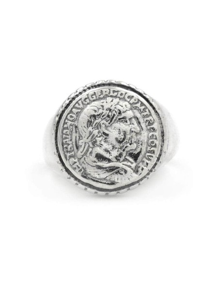 Roman Sestertius Coin Sterling Silver Ring 