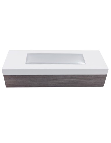Uhrenbox 6 Plätzen aus Holz mit Silberplatte