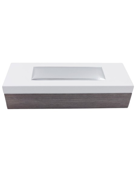 Uhrenbox 6 Plätzen aus Holz mit Silberplatte