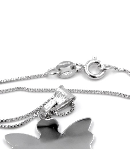 Bracciale Catena Donna in Argento 925 Rodiato con Ciondolo Doppio Cuore